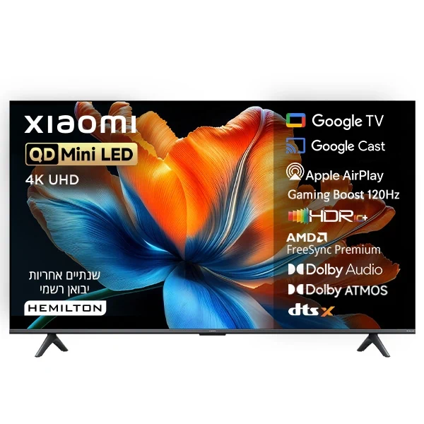 טלוויזיה ''98 QD-Mini LED 4K שיאומי דגם Xiaomi TV S Mini 98'' 1200nits (2026)
