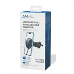מטען רכב אלחוטי מגנטי 15W תואם MagSafe עם קליפס לתריס המזגן וכבל טייפ-סי BL97 ANVIL